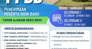 BROSUR PPDB PESANTREN HUSNUL KHOTIMAH 2023