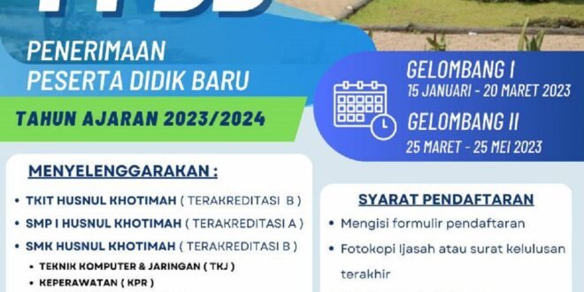 BROSUR PPDB PESANTREN HUSNUL KHOTIMAH 2023