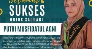 Selamat dan Sukses saudari Putri Musfidaul Agni