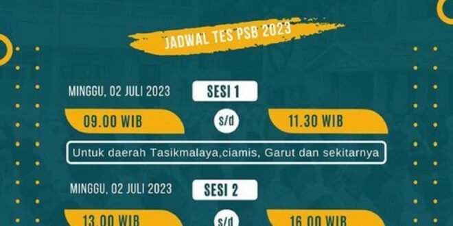Jadwal Tes Seleksi Calon Santri Baru Tahun 2023