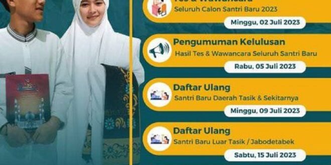 Penerimaan Santri Baru TKIT - SMPI - SMK Pondok Pesantren Husnul Khotimah Tasikmalaya tahun pelajaran 2023-2024.