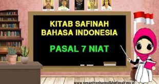 Kajian Kitab Safinatun Najah Pasal 7 Niat dalam Wudhu