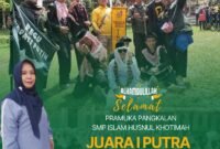 Selamat Kepada Peserta Gerakan Pramuka Kwartir Ranting Kecamatan Manonjaya Kwartir Cabang Kabupaten Tasikmalaya Sebagai Juara 1 Putra dan 2 Putri Loba Tingkat II Tahun 2024