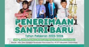 Brosur PPDB Ponpes Husnul Khotimah Tahun Pelajaran 2025/2025