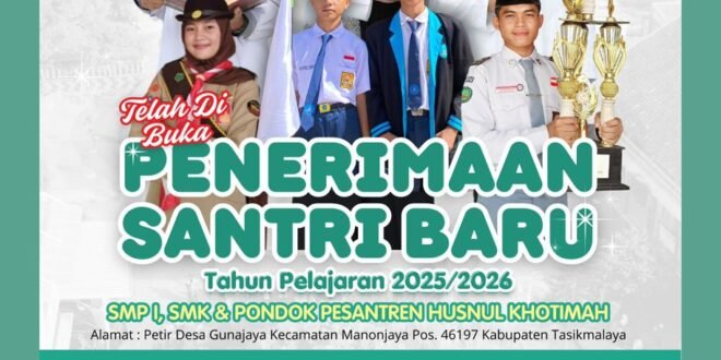 Brosur PPDB Ponpes Husnul Khotimah Tahun Pelajaran 2025/2025