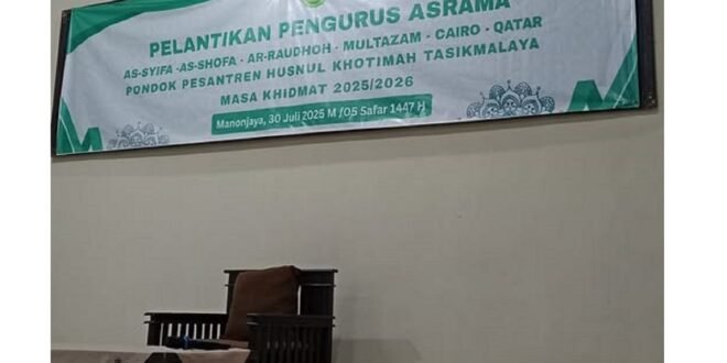 Pelantikan Pengurus Asrama Husnul Khotimah 2025/2026: Langkah Awal Membangun Kepemimpinan Santri