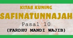Kajian Kitab Safinatun Najah Pasal 10 Fardhu Mandi Besar
