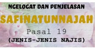 Fasal 19 : Macam-Macam Najis