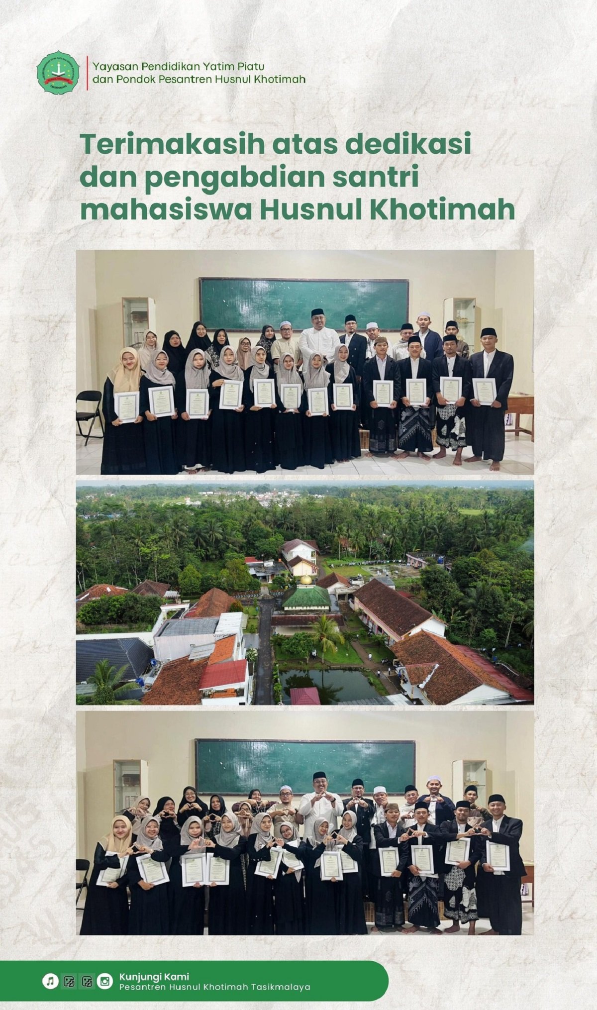 Dedikasi dan Pengabdian Santri Mahasiswa Husnul Khotimah