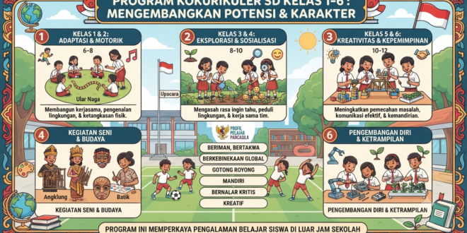 Membangun Motivasi dan Karakter Melalui Program Kokurikuler SD Kelas 1–6