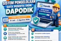 Pemeliharaan Sistem Pengelolaan Data Peserta Didik Dapodik 31 Juli–2 Agustus 2026, Ini Dampaknya bagi Sekolah