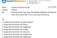 Bimtek Optimalisasi Pemanfaatan Digitalisasi Pembelajaran 2026 Resmi Digelar, Guru SMP Penerima Papan Interaktif Digital Wajib Mengikuti
