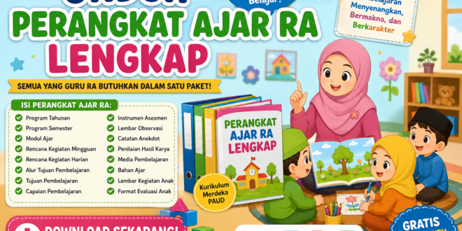 Unduh Perangkat Ajar RA Lengkap: Biar Persiapan Mengajar Nggak Bikin Kepala Berasap 😄