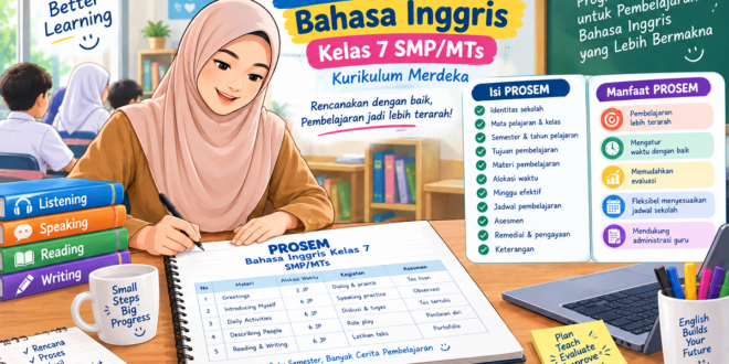 PROSEM Bahasa Inggris Kelas 7 SMP/MTs Kurikulum Merdeka: Contoh dan Panduan Download