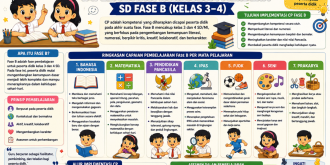 Capaian Pembelajaran (CP) Implementasi Kurikulum Merdeka SD Fase B Lengkap