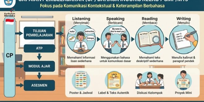CP Bahasa Inggris Kelas 7 SMP/MTs Kurikulum Merdeka: Penjelasan dan Download