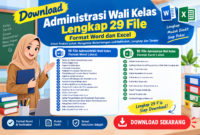 Download Administrasi Wali Kelas Lengkap 29 File Word dan Excel