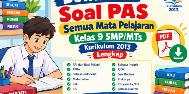 Download Soal PAS Semua Mata Pelajaran Kelas 9 SMP/MTs Kurikulum 2013 Lengkap
