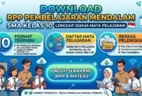 Download RPP Pembelajaran Mendalam SMA Kelas 10 Lengkap Semua Mata Pelajaran