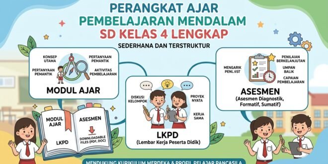 Perangkat Ajar Pembelajaran Mendalam SD Kelas 4 Lengkap: Modul Ajar, LKPD, dan Asesmen