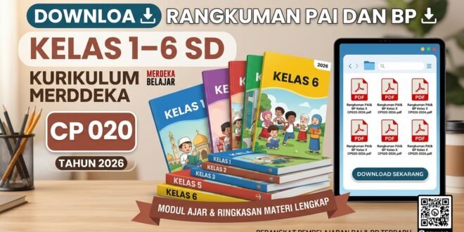 Download Rangkuman PAI dan BP Kelas 1–6 SD Kurikulum Merdeka CP 020 Tahun 2026