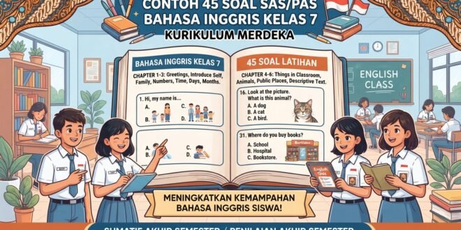 Contoh 45 Soal SAS/PAS Bahasa Inggris Kelas 7 Kurikulum Merdeka