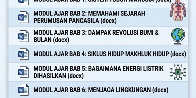 Download Modul Ajar IPAS Kelas 6 Deep Learning Semester 1 dan 2 Lengkap Format Word