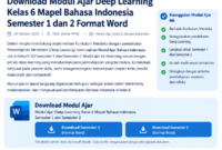 Download Modul Ajar Deep Learning Kelas 6 Bahasa Indonesia Semester 1 dan 2 Format Word