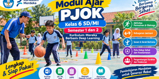 Download Modul Ajar PJOK Kelas 6 Semester 1 dan 2 Kurikulum Merdeka Berbasis Deep Learning Lengkap